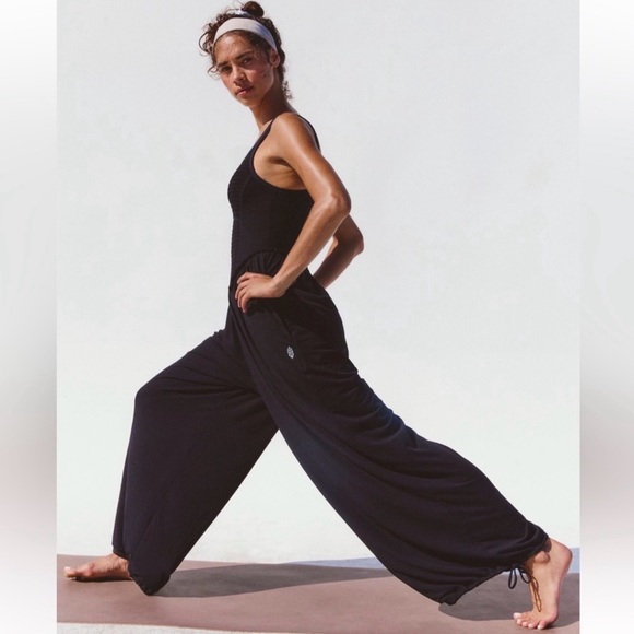 NWT FP Movement Smockin Hot Wide Leg Jumpsuit - Picture 2 of 4